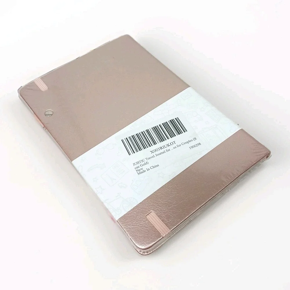 Travel Journal A5 Rose Gold‎ Faux Leather Sealed Wanderlust Vacation RV Planner